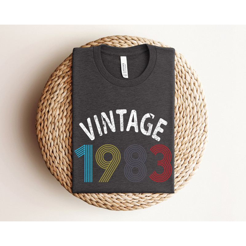 1983 Vintage Birthday Gift Shirt, Retro Style Birthday Shirt, 40th Birthday for Women, Vintage 1983 Shirt, 40th Birthday Gift, Birthday Gift.jpg