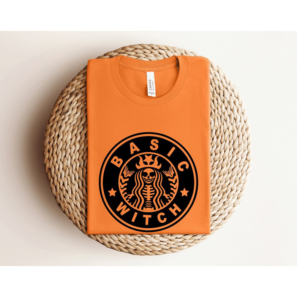 Basic Witch Halloween Shirt, Halloween Coffee Shirt, Skeleton Basic Witch Shirt, Halloween Costumes, Spooky Season, Trick Or Treat shirt.jpg