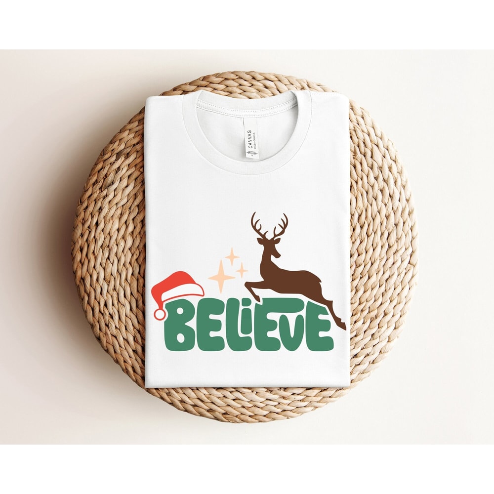 Believe Christmas Shirt, Christmas Family Shirt, Christmas Matching Shirt, Believe Shirt, Christmas Gift, Holiday Gift, Christmas Shirt.jpg