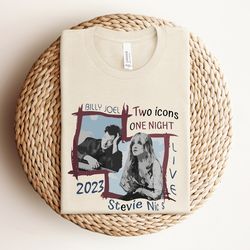 billy joel stevie nick two icons one night shirt, billy joel shirt, billy joel concert shirt, billy joel stevie nick 202