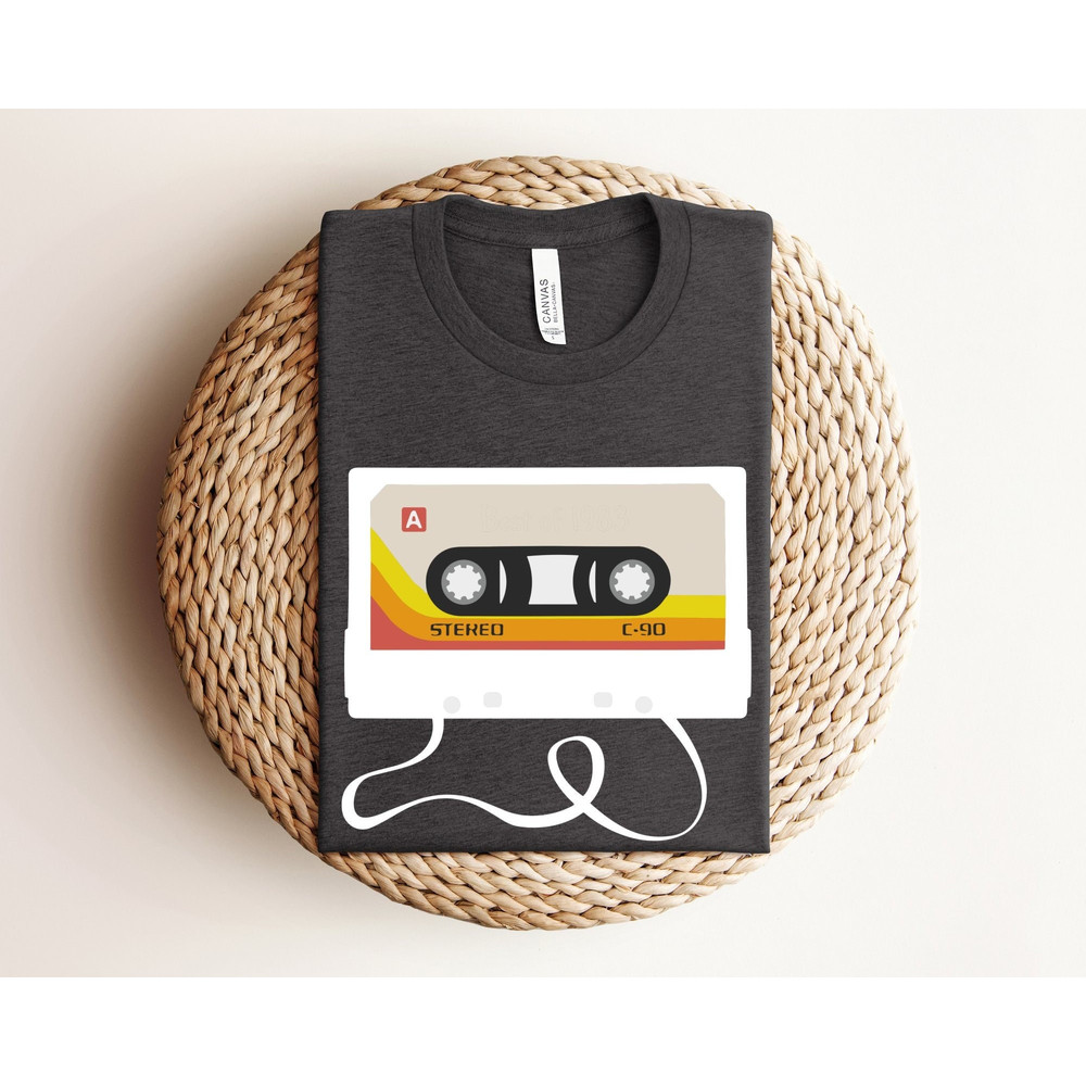 Cassette Tape Shirt, Retro Mix Tape Shirt, Tape Cassette Shirt, Retro Cassette Shirt, 80s Shirt, 80s Clothing, Retro Clothing, 90s Shirt.jpg