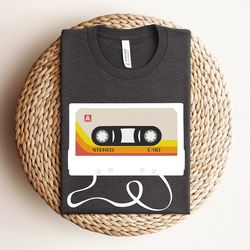 cassette tape shirt, retro mix tape shirt, tape cassette shirt, retro cassette shirt, 80s shirt, 80s clothing, retro clo