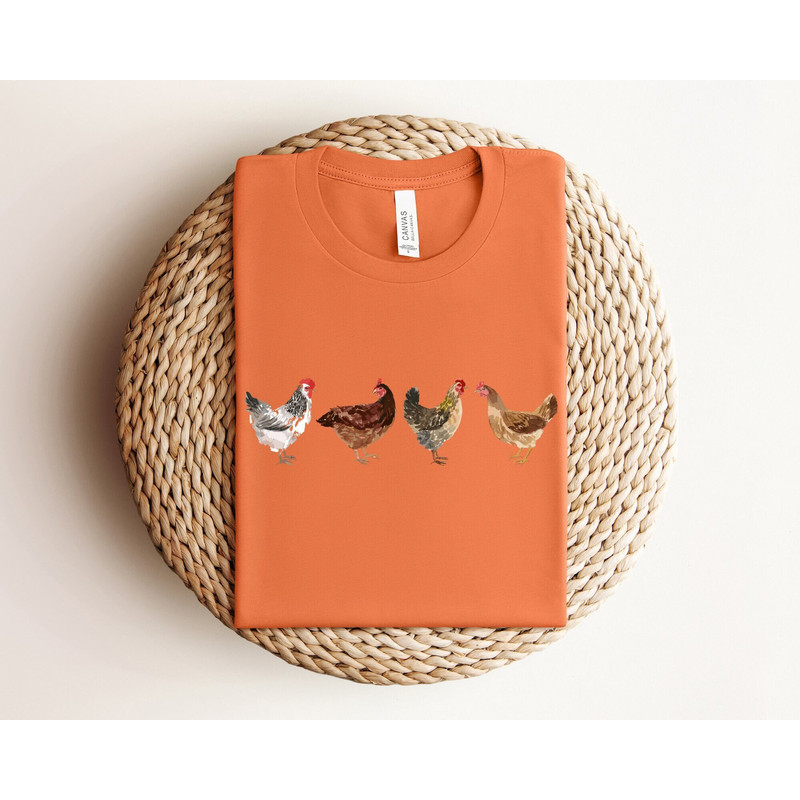 Chicken Graphic Shirt, Women Chicken Shirt, Funny Thanksgiving Shirt, Chicken Mom Shirt, Farm Animal Shirt, Chicken Coop Shirt, Thankful Tee.jpg