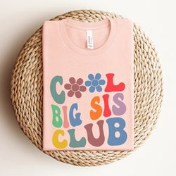cool big sis club shirt, retro big sister shirt, big sis shirt, matching sibling shirt, matching sibling shirt, baby ann