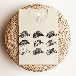 cowboy hat graphic shirt, cowgirl shirt, cowboy shirt women, faux cowhide shirt, country western shirt, western longhorn