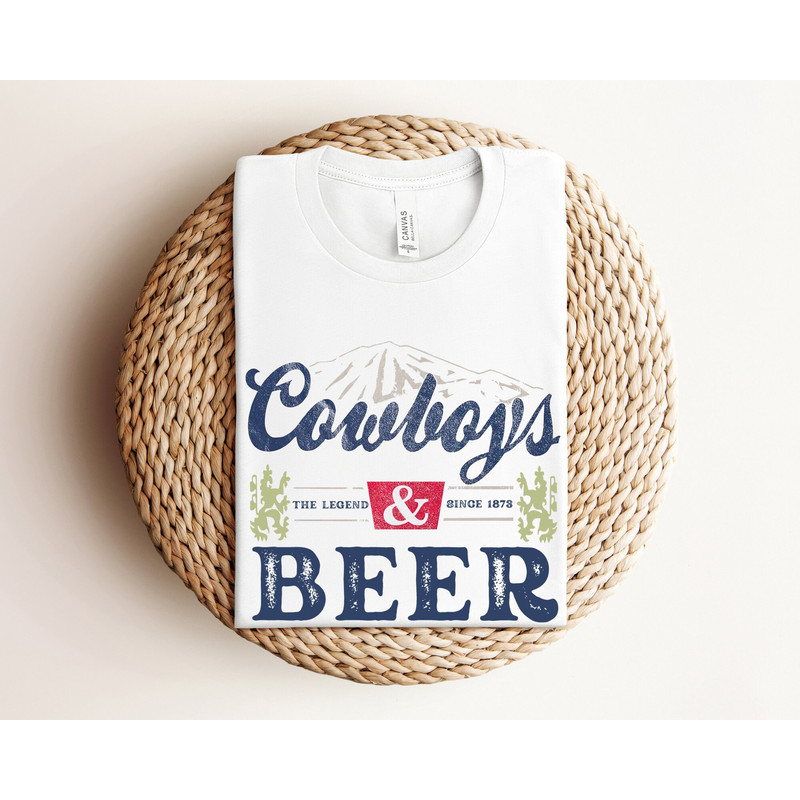 Cowboys And Beer Shirt, Western Cowboy Shirt, Country Music Shirt, Western Cowgirl Shirt, Funny Southern Shirt, Rodeo Shirt, Farm Girl Shirt.jpg