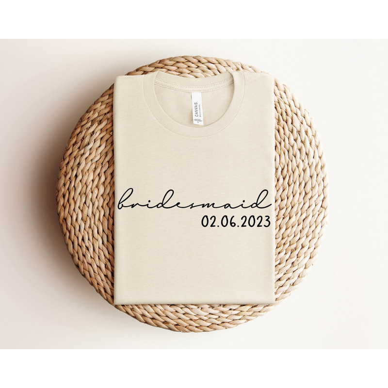 Custom Bridesmaid Shirt, Bachelorette Party Shirt, Custom Date Bachelorette Party Shirt, Bridesmaid Party Group Shirt, Team Bride Shirt.jpg