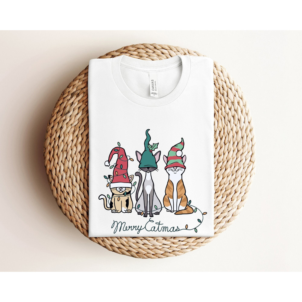Cute Cats Christmas Shirt, Merry Catmas Shirt, Cats Merry Christmas Shirt, Cat Christmas Shirt, Cat Lover Christmas Gift, Cat Mom Xmas Shirt.jpg