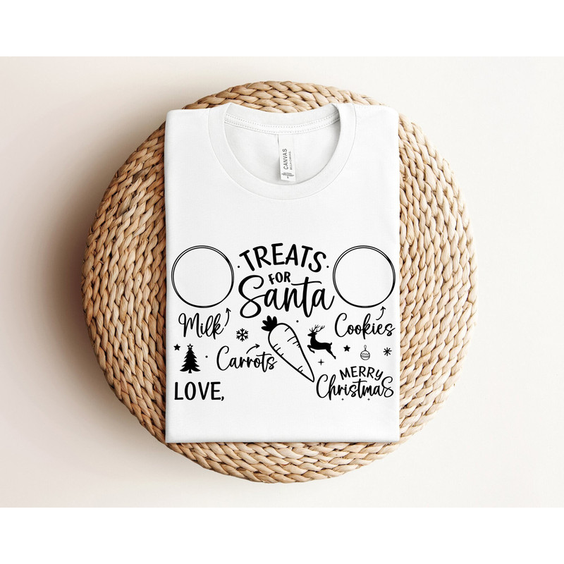 Treats for Santa Tee Shirt, Christmas Cookie Shirt, Christmas Chocolate and Cookies Shirt, Gift for Christmas, Santa Cookies Shirt, Xmas Tee.jpg