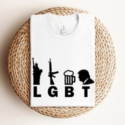 trump 2024 shirt, funny lgbt shirt, patriotic shirts, liberty gun beer trump shirt, patriotic gifts, donald trump shirt,