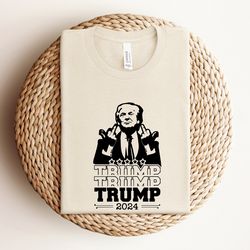 trump shirt funny political gift, donald trump 2024 shirt, trump gifts, middle finger political mens graphic shirts, rep