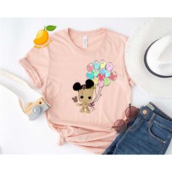 Disney Balloons Baby Groot Shirt, Baby Groot Balloons Shirt, Mickey Balloon Shirt, Disney Vacation Shirt