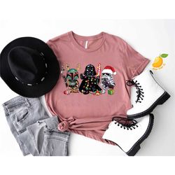 star wars funny christmas shirt, cute starwars characters, christmas gifts, storm trooper, darth vader santa, disney shi