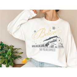 polar express glitter sweatshirt, christmas movie shirt christmas shirt, family holiday shirt, christmas gift for family