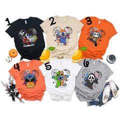 disney stitch halloween shirt, cute stitch shirt, horror halloween shirt, disney stitch shirt, stitch halloween shirt, h
