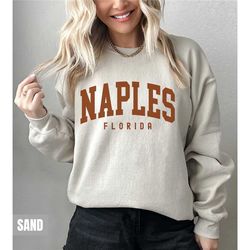 naples sweatshirt, naples hoodie, naples florida gift, hometown travel sweatshirt, honeymoon college style hoodie naples