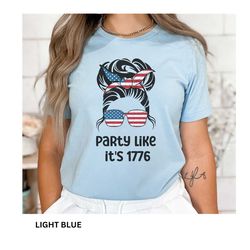 messy hair shirt, american shirt, fourth of july shirt, 4th of july tshirt, flower shirt, flowery fourth of july, patrio