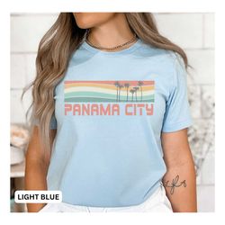 panama city shirt, florida shirt, vacation shirt, retro beach shirt, matching vacation shirts, palm tree tee, beach tshi
