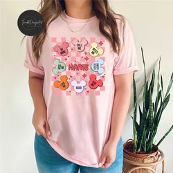 personalized mickey ears valentine shirt, disney happy valentine's day shirt, mickey heart love shirt, disney honeymoon