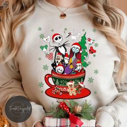 disney the nightmare before christmas teacup shirt, jack skellington sally christmas shirt, mad tea party shirt,mickeys