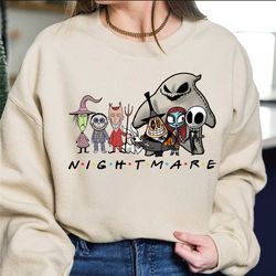 the nightmare before christmas friends shirt, jack skellington sweatshirt, halloween hoodie, nightmare before christmas