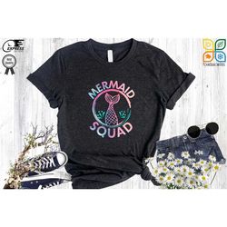 mermaid squad shirt, mermaid team shirt, mermaid birthday shirt, mermaid girl shirt, little mermaid shirt, mermaid party