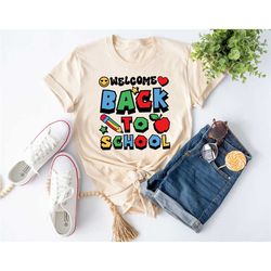 welcome back to school shirt, teacher shirt, first day of school shirt, back to school tee, teacher t-shirt, teacher gif