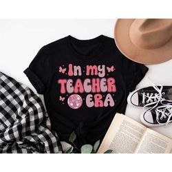 in my teacher era happy 100 days of school shirt, teacher shirt, kindergarten teacher , back to school shirt, first day