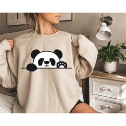 panda bear sweatshirt,panda bear shirt,panda mom shirt,pet lover shirts,animal lover unisex sweatshirt,graphic crewneck