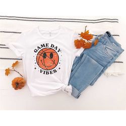 game day vibes tshirt,basketball sweatshirt,retro basketball game tops game day tshirt,sport lover sweatshirt,basketball