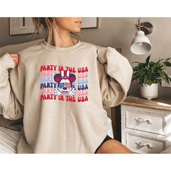 party in the usa sweatshirt, mickey patriot shirt, july 4th sweatshirt, independence day, america freedom party,disney f