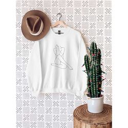 woman line art sweatshirt, female figure line art t-shirt, naked woman shirt,minimal woman tee,abstract woman body tshir