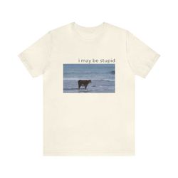 i may be stupid cow meme shirt - funny shirts, parody tees, funny meme, funny gift tee, oddly specific, gift shirt, frie