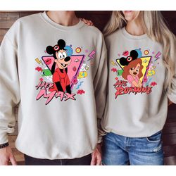disney her max and his roxanne couple shirt, retro 90s a goofy movie sweatshirt, valentine's day matching tee, disneylan