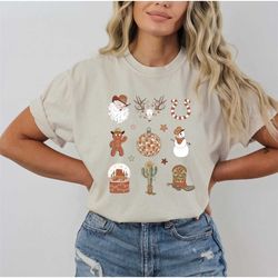 christmas western dtf transfer, direct to film, ready for press heat transfer, dtf transfer ready to press, we print you