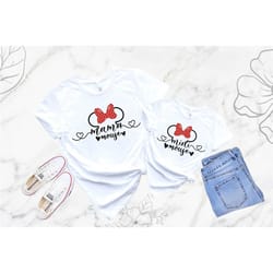 mama mouse shirt, mini mouse shirt, disney mommy and me shirts, disney mama mini matching shirts, mom daughter shirts, d