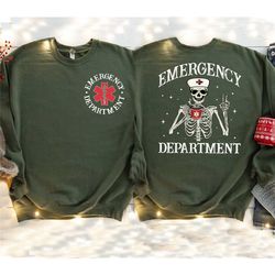 emergency department skeleton shirt, er nurse sweatshirt, emergency nurse hoodie, nursing student shirt, emergency room,