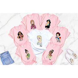disney princess shirt, cinderella shirt, snow white shirt, princess ariel shirt, princess belle shirt, rapunzel shirt, p
