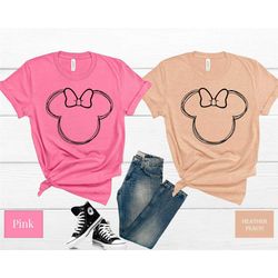 minnie sketch shirt, simple disney shirt, minnie shirts, disney vacation shirt, women's disney shirt, disneyland shirt,