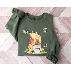 vintage winnie the pooh sweatshirt, sketch pooh sweatshirt, honey winnie the pooh sweatshirt, simple pooh sweatshirt, co