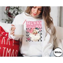 santa clause christmas sweatshirt, santa merry christmas sweatshirt, funny santa christmas group sweatshirt, colorful ch