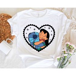 disney stitch lilo shirt, funny stitch shirt, ohana stitch shirt, lilo & stitch angel shirt, lilo stitch valentine shirt