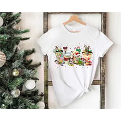 mickey & friends disney snacks christmas shirt, disneyworld christmas family shirts, disney christmas shirt, disney chri