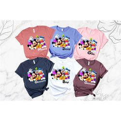 personalized disney family shirt, mickey minnie friends shirts, family vacation tee, disney trip shirt, disney character