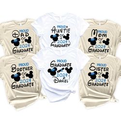 disney graduation family 2024 shirt, mickey graduate shirt, minnie graduate shirt, disney graduate tee, disney class of