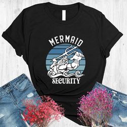 mermaid security shirt, merdad shirt, mermaid dad shirt, mens mermaid shirt, boys mermaid shirt, mermaid party tee