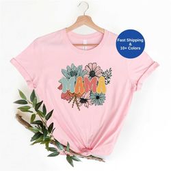mama floral shirt for mothers day gift, floral mom shirt , mommy t-shirt, flower mama t-shirt, gift for mom, happy mothe