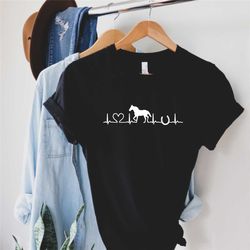 horse shirts, horse t-shirt, horse heartbeat shirt, farm shirt, country girl shirt, heartbeat shirts, horse lover shirt,
