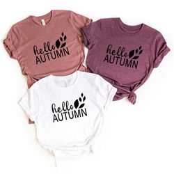 hello autumn shirts, hello autumn, fall shirt, autumn shirts, autumn season shirts, fall shirts, halloween shirts, cute