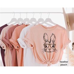 cute bunny with colorful glasses group shirt, easter gift, easter bunny graphic tee, bunny party themed shirt ,happy eas